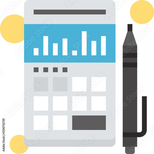 return of investment flat vector web icon