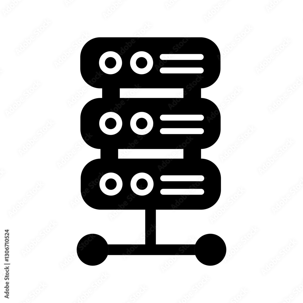 Data Center Vector Icon Data Center Vector Icon