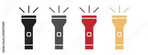 flashlight icon set