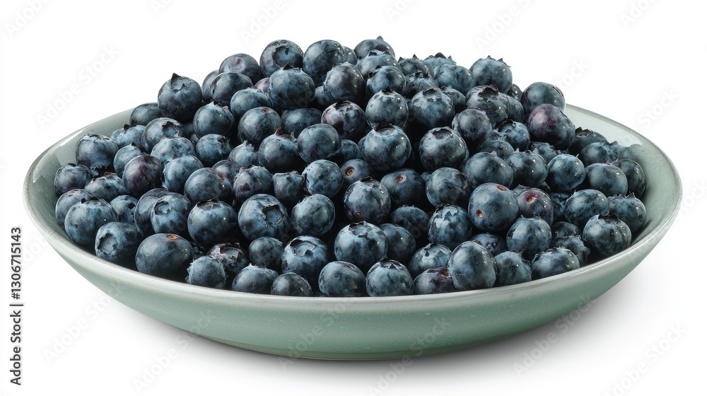 A generous serving of fresh blueberries arranged inside a ceramic bowl A generous serving of fresh blueberries arranged inside a ceramic bowl