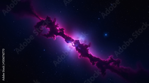 nebula in space, rich burgundy and deep blue colors | generative AI