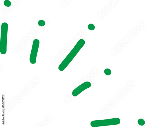 気付き　リアクション　注目　手書き　緑　アイコン