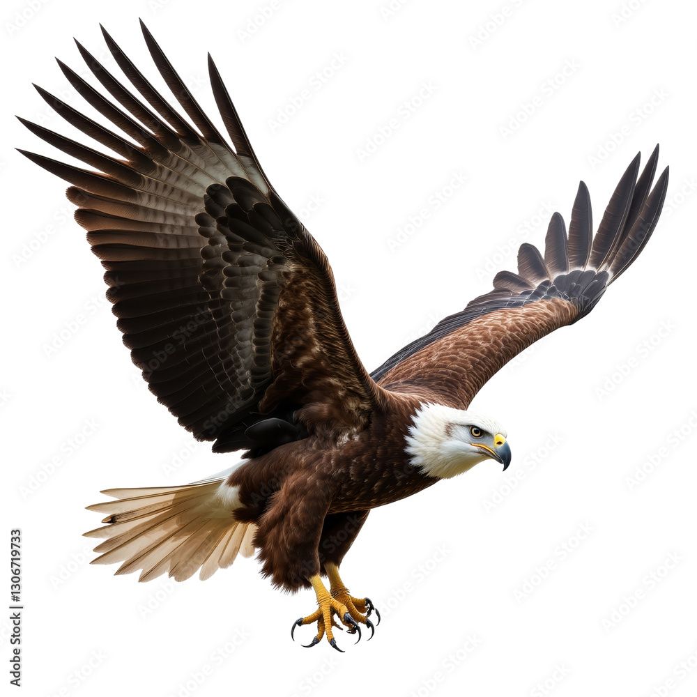 Obraz premium Bald Eagle Soars with Power and Grace