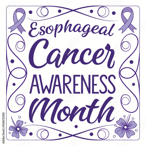 ESOPHAGEAL CANCER AWARENESS MONTH vector illustration for post design