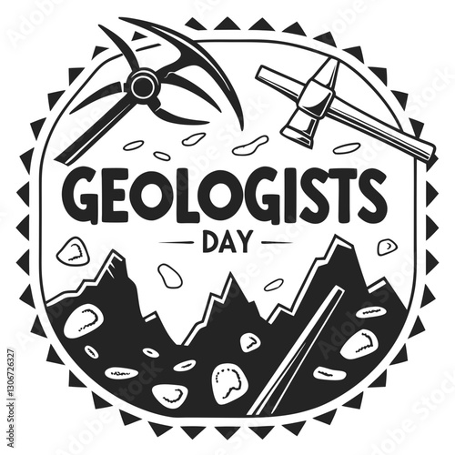 GEOLOGISTS DAY vector illustration
