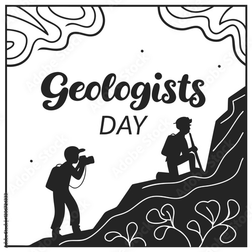 GEOLOGISTS DAY vector illustration