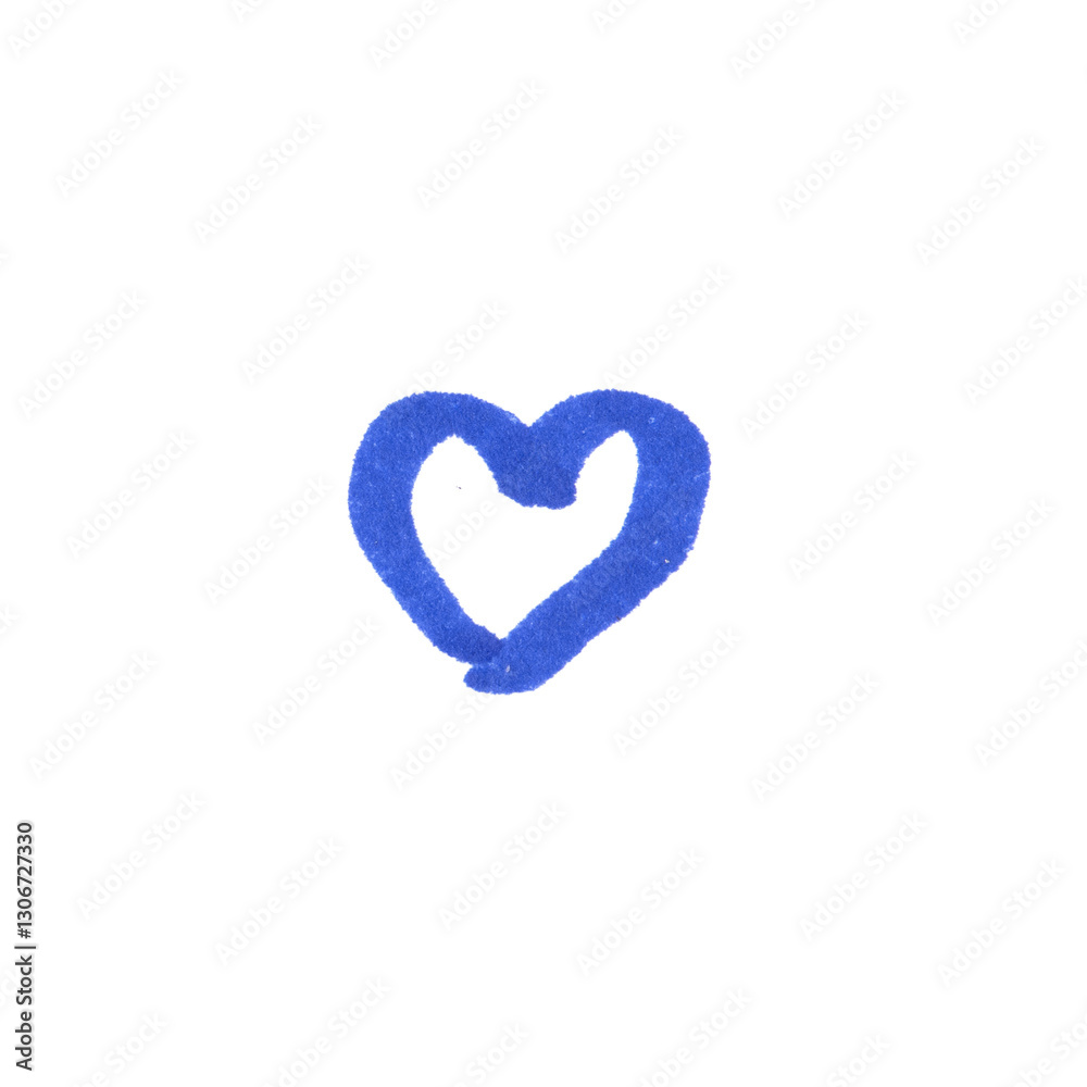 Outline Heart Symbol, hand-drawn marker glyph with dark blue color on transparent Background Outline Heart Symbol, hand-drawn marker glyph with dark blue color on transparent Background