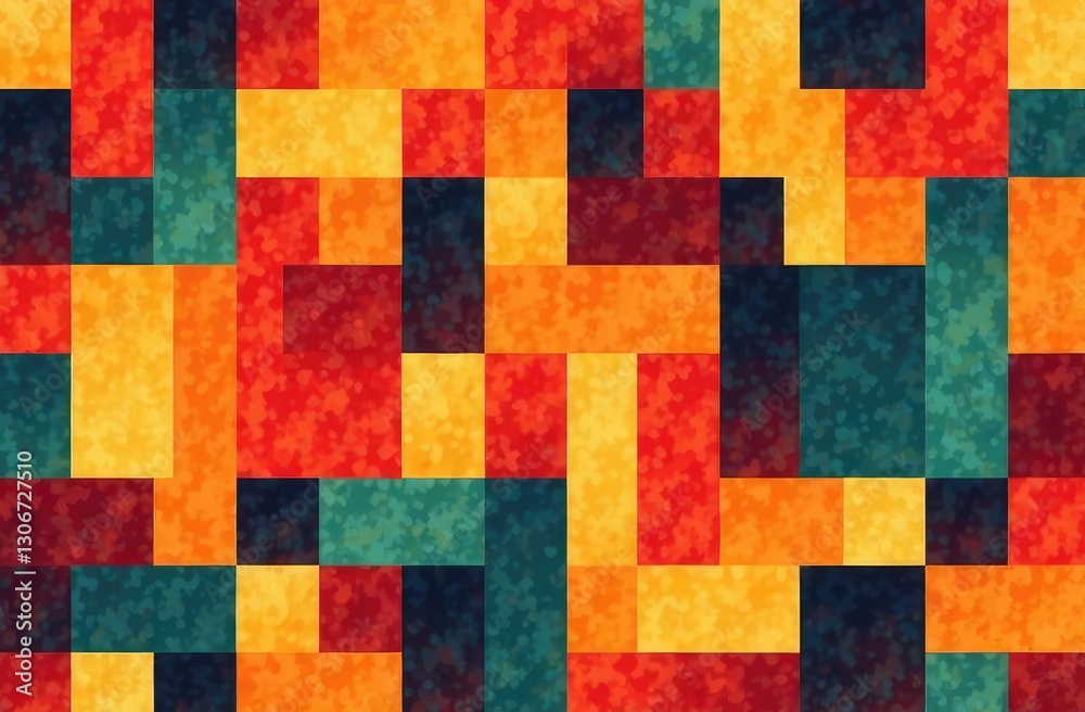 Multicolored geometric background of squares and rectangles in retro colors. Geometric Cover Abstract Design. mosaic seamless pattern. Vintage poster. Art with retro colored vector background objects Multicolored geometric background of squares and rectangles in retro colors. Geometric Cover Abstract Design. mosaic seamless pattern. Vintage poster. Art with retro colored vector background objects