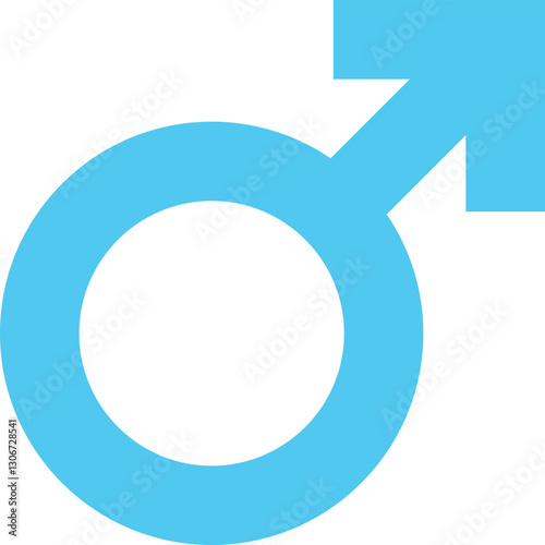male gender sign flat web icon concept