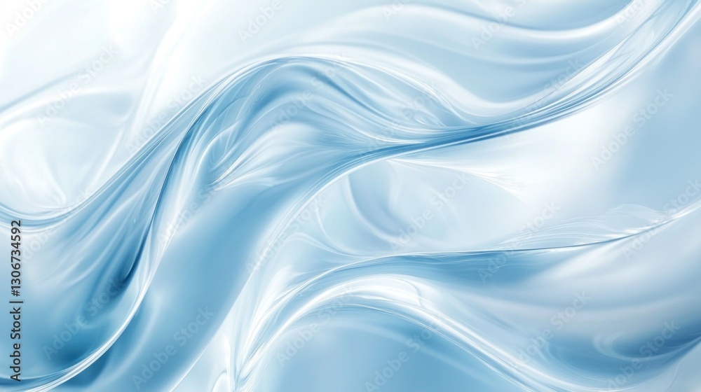 Fototapeta premium Abstract Blue Swirling Wavy Designs Resembling Fluid Movement Beautifully