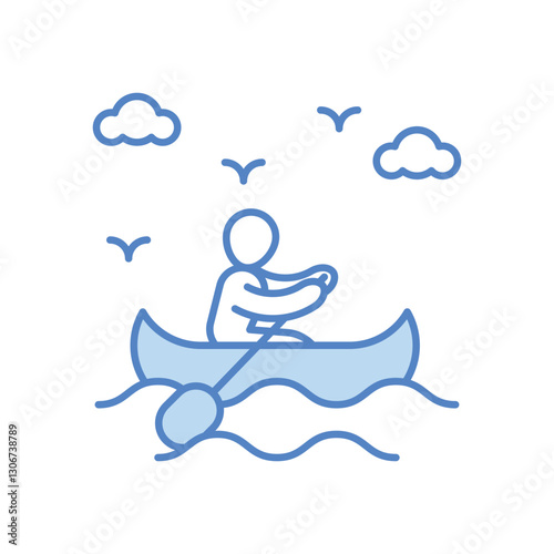 Canoe Vector icon