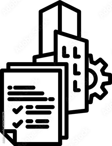 Work Plan Icon in Outline Style. Simple Vector Design. Simple Vector Outline Icon
