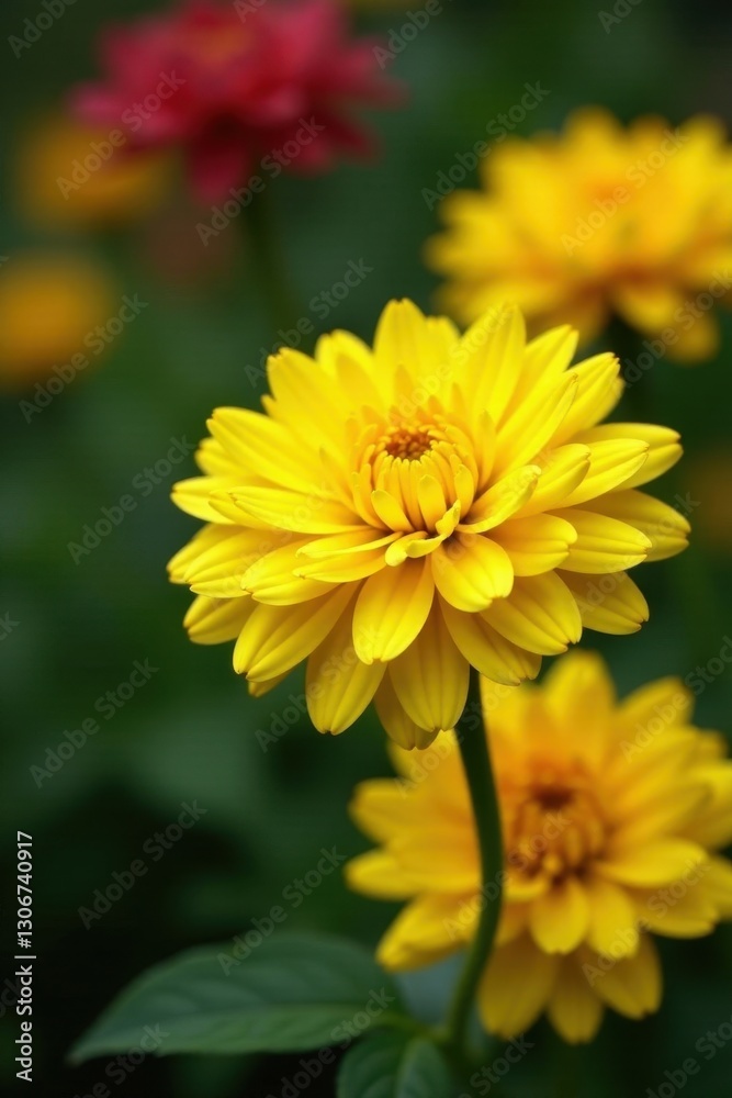 Vibrant yellow chrysanthemum blooms, close-up view , floral, botanical, golden Vibrant yellow chrysanthemum blooms, close-up view , floral, botanical, golden