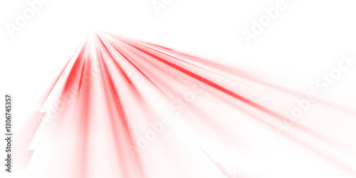 PNG neon rays vector abstract background. Red futuristic technological style with glowing speed lines. Motion effect, digital highway, cyber road. High-tech dynamic backdrop. Vector illustration.
