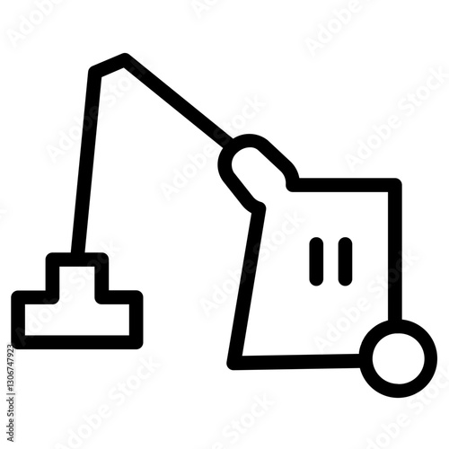Washing Vacuum Cleaner Line Icon