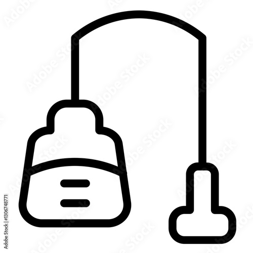 Washing Vacuum Cleaner Line Icon