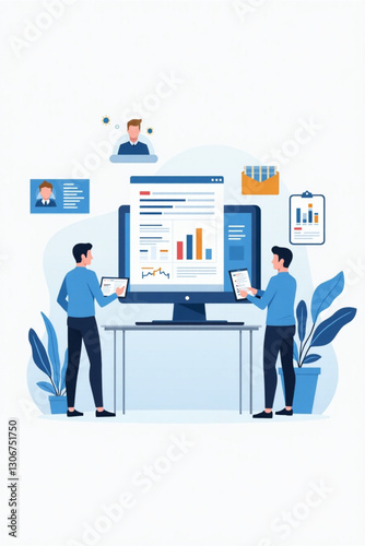Modern Cloud Payroll Solution Streamlining HR Tasks Automated Salary Processing and Tax Compliance in Digital Workplace Seamless Integration for Business Efficiency and Accuracy Vector