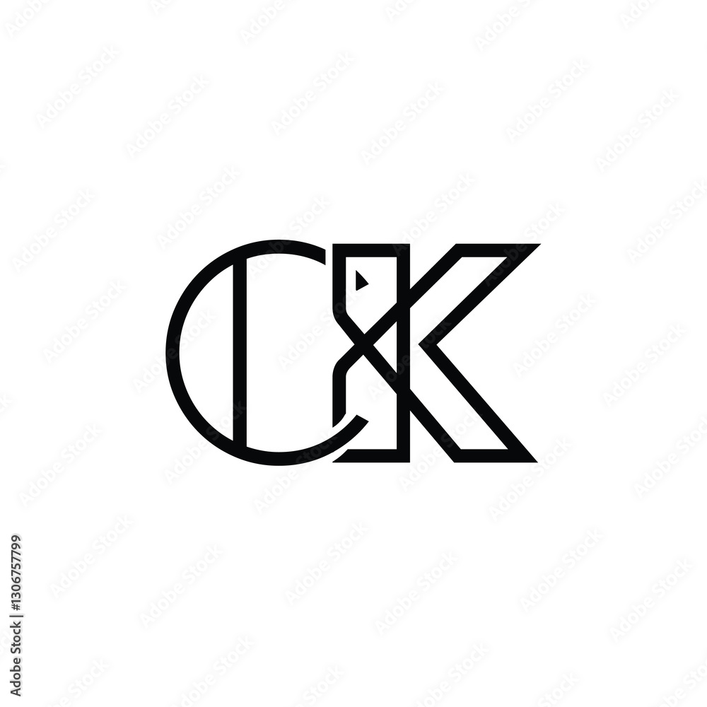 CK monogram logo design letter text name symbol monochrome logotype alphabet character simple logo CK monogram logo design letter text name symbol monochrome logotype alphabet character simple logo