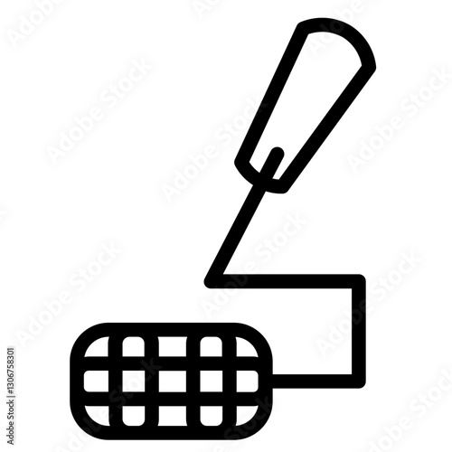 Brush Cleaning Dirty Line Icon