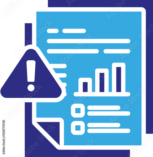 Project Risk Icon in Glyph Dual Color Style. Simple Vector Design. Simple Vector Glyph Icon
