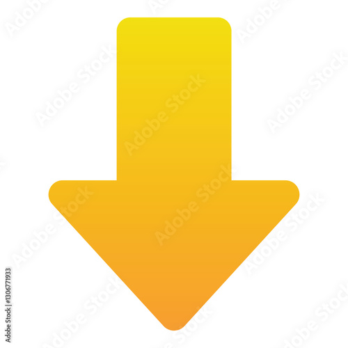 Gradient color icon, illustration for Arrow, direction, upload.