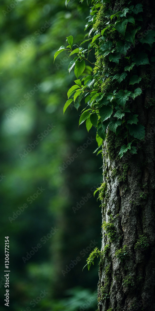 Naklejka premium Concept photo of close-up tree with space for text