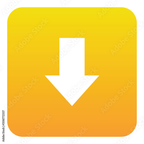 Gradient color icon, illustration for Arrow, direction, download.