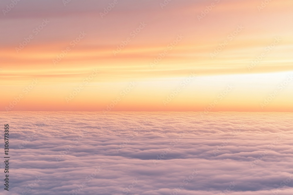 Fototapeta premium Serene sunset sky with soft gradient horizon atmosphere peaceful.