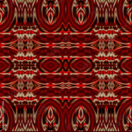 Fiery Pattern, abstract background with red ornament