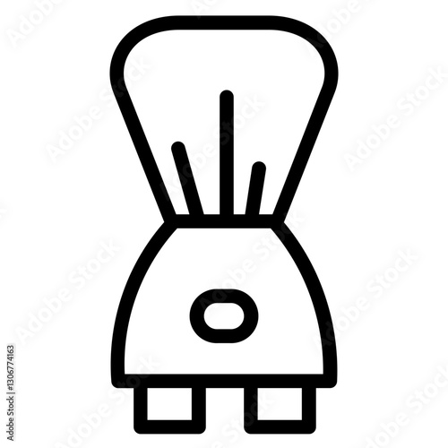 Shaving Brush Tool Line Icon