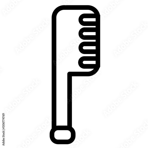 Tooth Brush Paste Line Icon