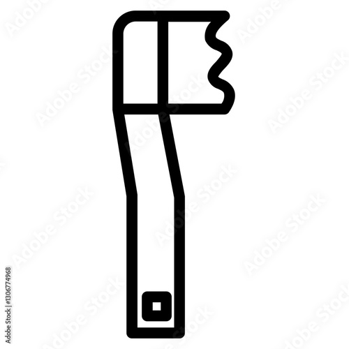 Tooth Brush Paste Line Icon