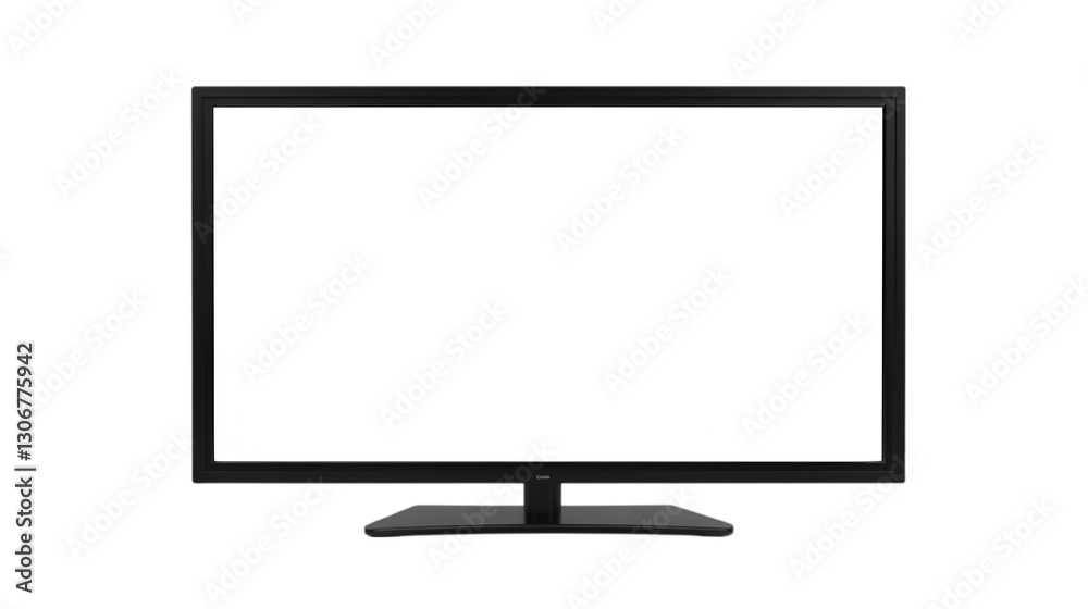 Blank black flat screen television isolated on white background Blank black flat screen television isolated on white background