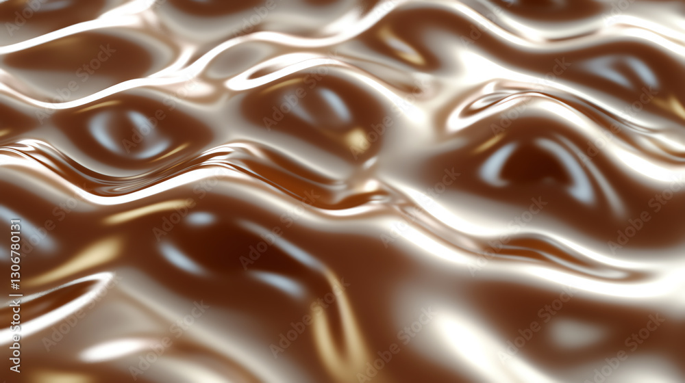 Smooth, glossy texture of melted chocolate creating beautiful waves and patterns. Smooth, glossy texture of melted chocolate creating beautiful waves and patterns.