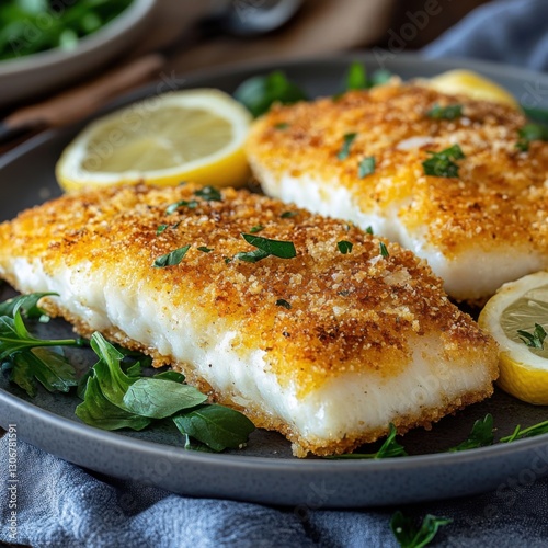 A beautiful plate of freshly cooked fish garnished and ready to be served with sides