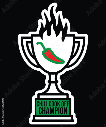 Chili Cook  Off Champion. Graphic Design.
