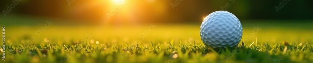 Golf ball dimples radiate like tiny suns under bright lighting, highlight, beam Golf ball dimples radiate like tiny suns under bright lighting, highlight, beam