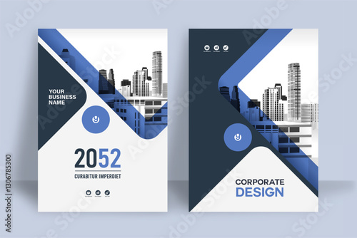 City Background Business Book Cover Design Template