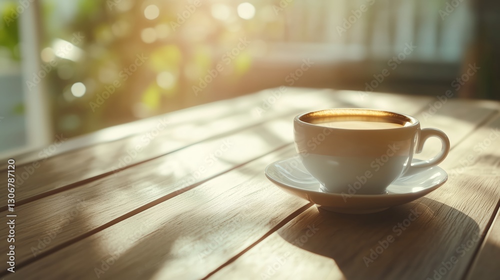 Close up photo. cup of coffee on wooden table Close up photo. cup of coffee on wooden table