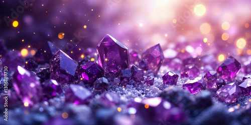 Concept photo of amethyst with space for text