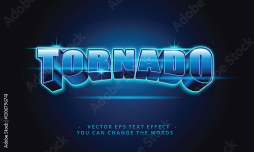 tornado blue text effect background