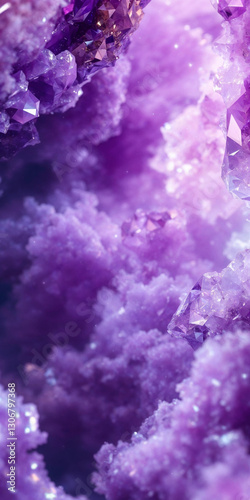 Concept photo of amethyst with space for text