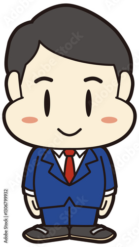 サラリーマン（七三分け・ブルー・スーツフル）