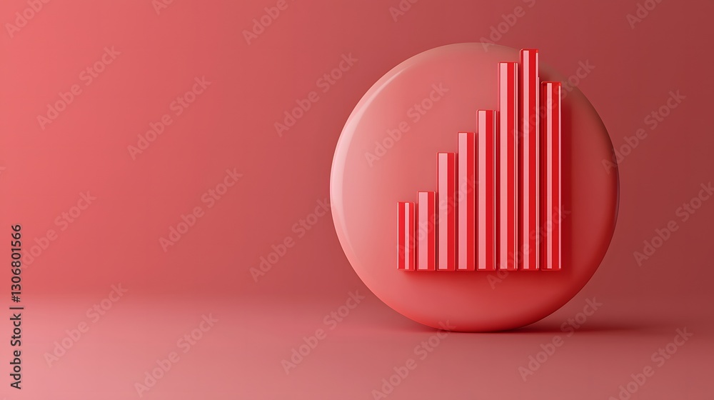 Data visualization growth chart abstract design digital art minimalist environment close-up view business insights