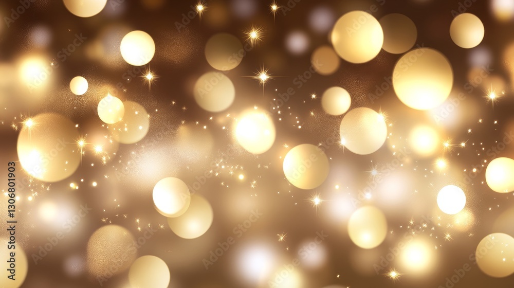 Abstract golden bokeh background with shimmering lights for festive or celebratory themes Abstract golden bokeh background with shimmering lights for festive or celebratory themes