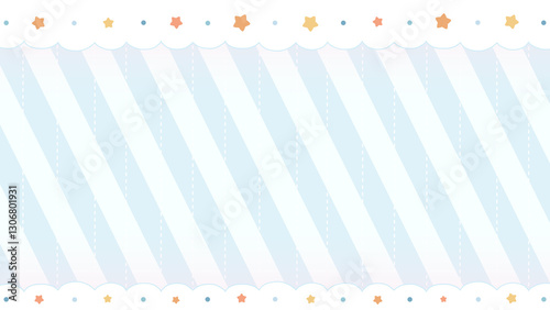 A cute illustration template decorated with white clouds, yellow-orange stars in a sky theme. Suitable for writing, diaries, books, notebooks, presentations, for planning and studying.
