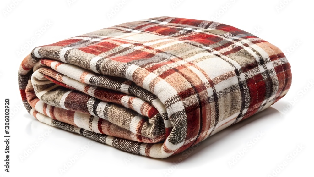 Rolled Plaid Fleece Blanket Rolled Plaid Fleece Blanket