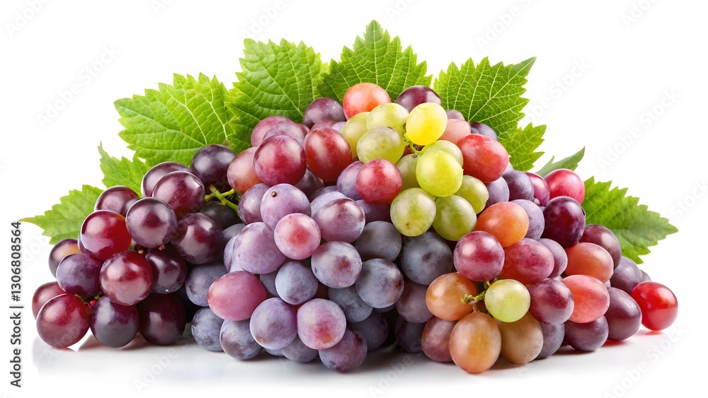 Assorted Grapes with Leaves Assorted Grapes with Leaves