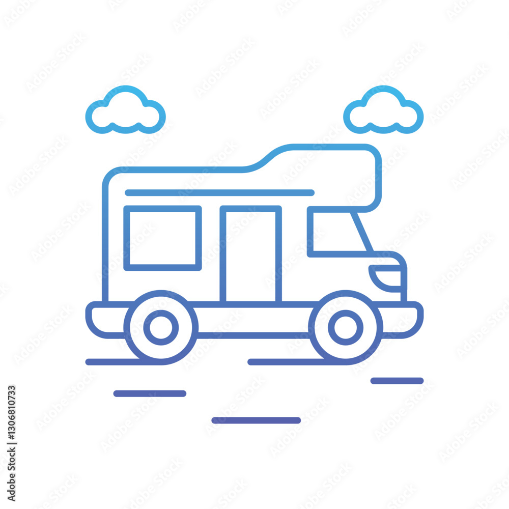 Caravan Vector icon Caravan Vector icon