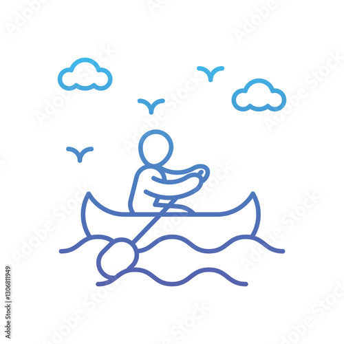 Canoe Vector icon